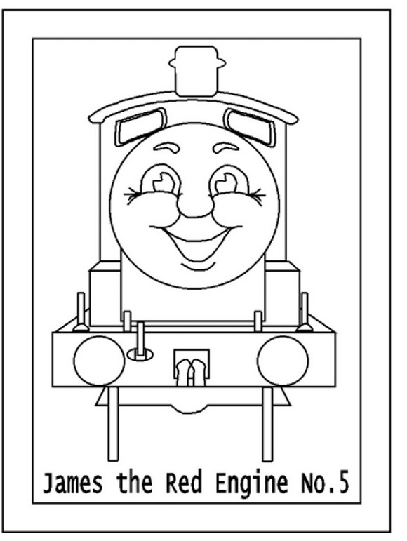 Plansa de colorat cu Trenuletul Thomas 55 51